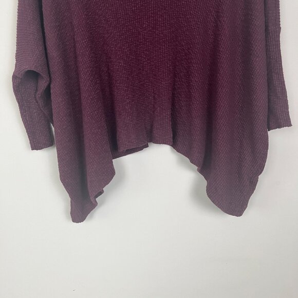 Free People Beach World Traveler Maroon Cowl Neck Sweater Split Back Sz. XS - Picture 5 of 6